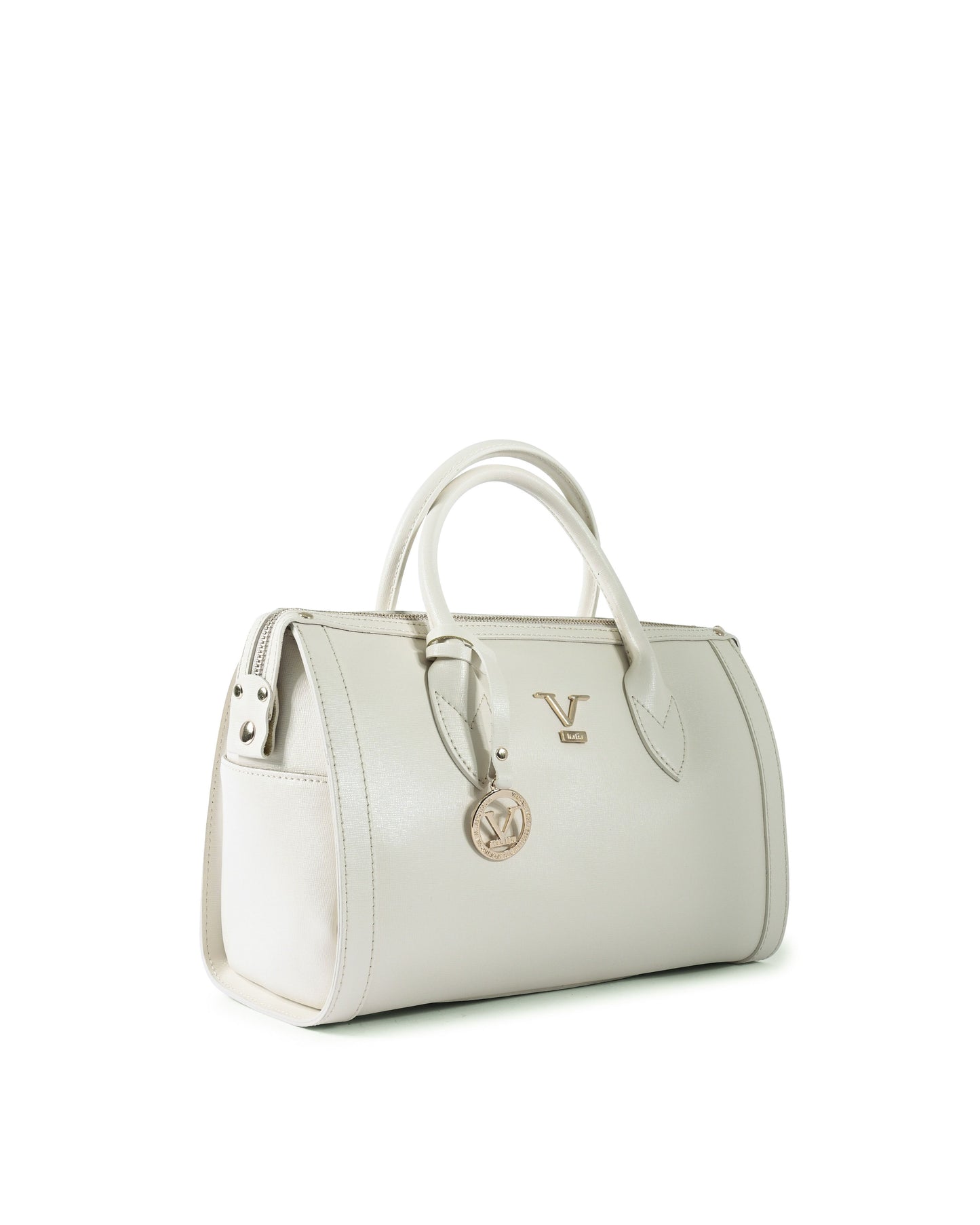 V Italia Womens Handbag V014 SAFFIANO-G CREMA