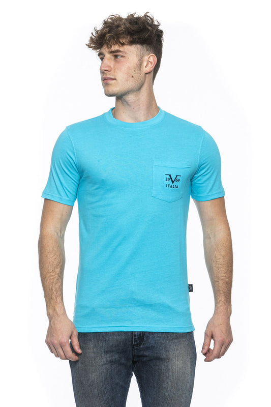 19V69 Italia Mens T-Shirt Light Blue IVAN TURQUOISE