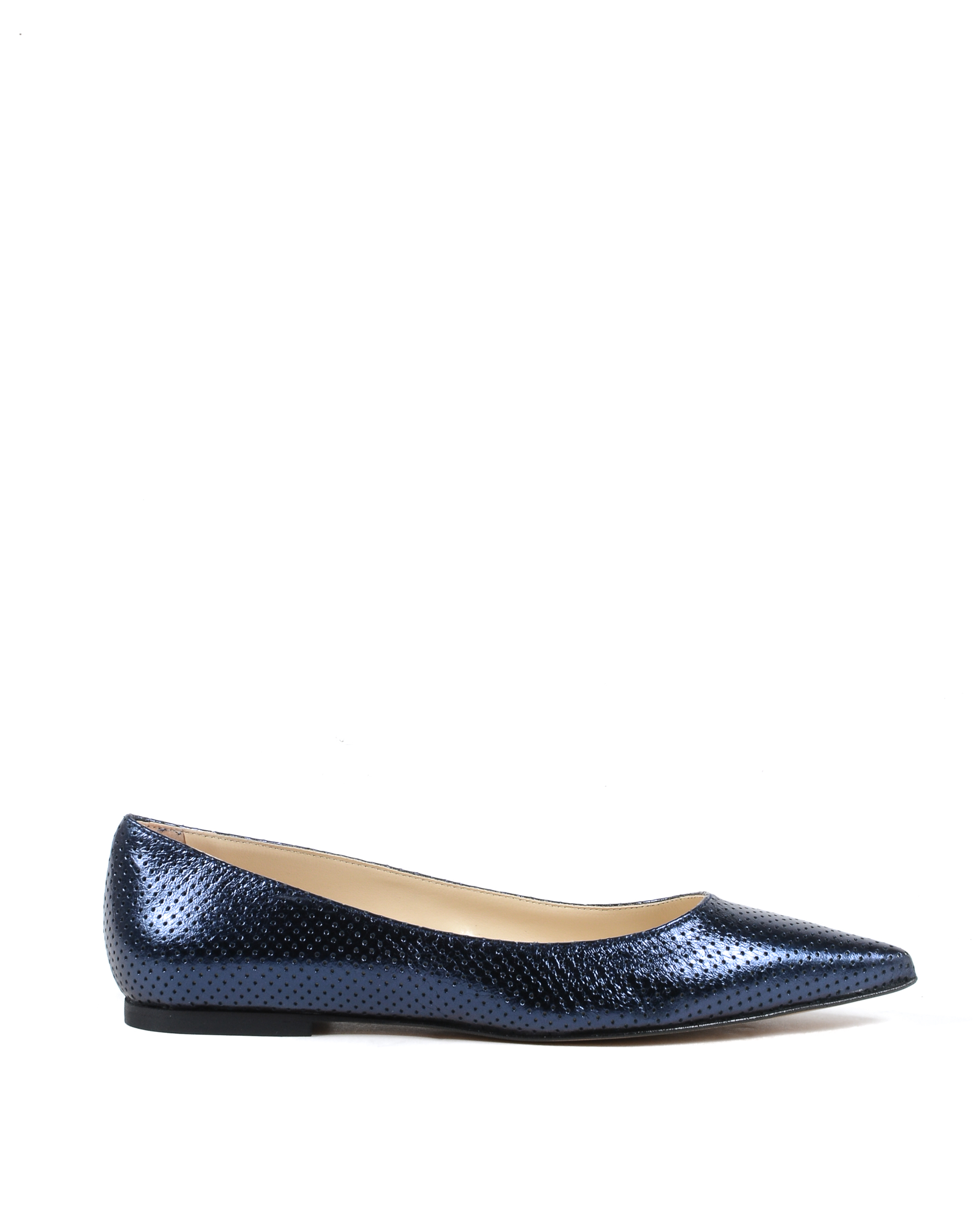 19V69 Italia Womens Ballerina LamÃ¨ Navy Blue 4747 TRAF LAM BLU SCURO