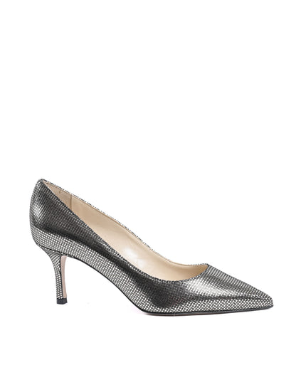 19V69 Italia Womens Pump Silver INES65 STAMPATO ORO