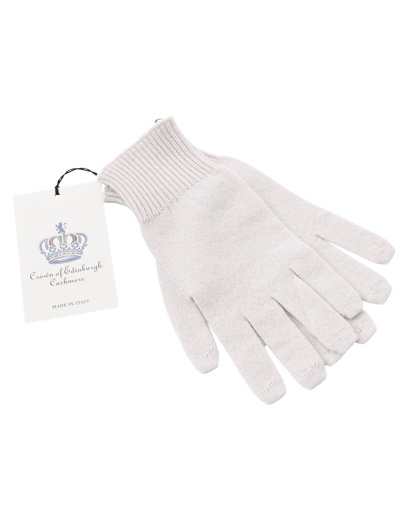 Crown of Edinburgh Cashmere Womens Short Gloves COE 001 MILK