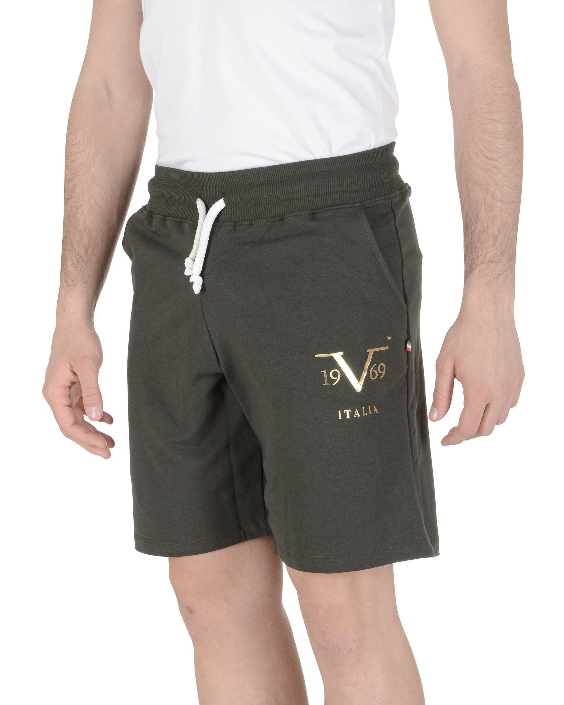 19V69 Italia Mens Short Pants Dark Green BOB DARK GREEN