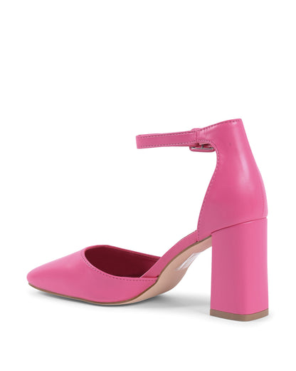 19V69 Italia Womens Ankle Strap Pump Pink HLL0127 ROSA