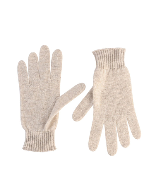 Crown of Edinburgh Cashmere Womens Short Gloves COE 001 IVORY