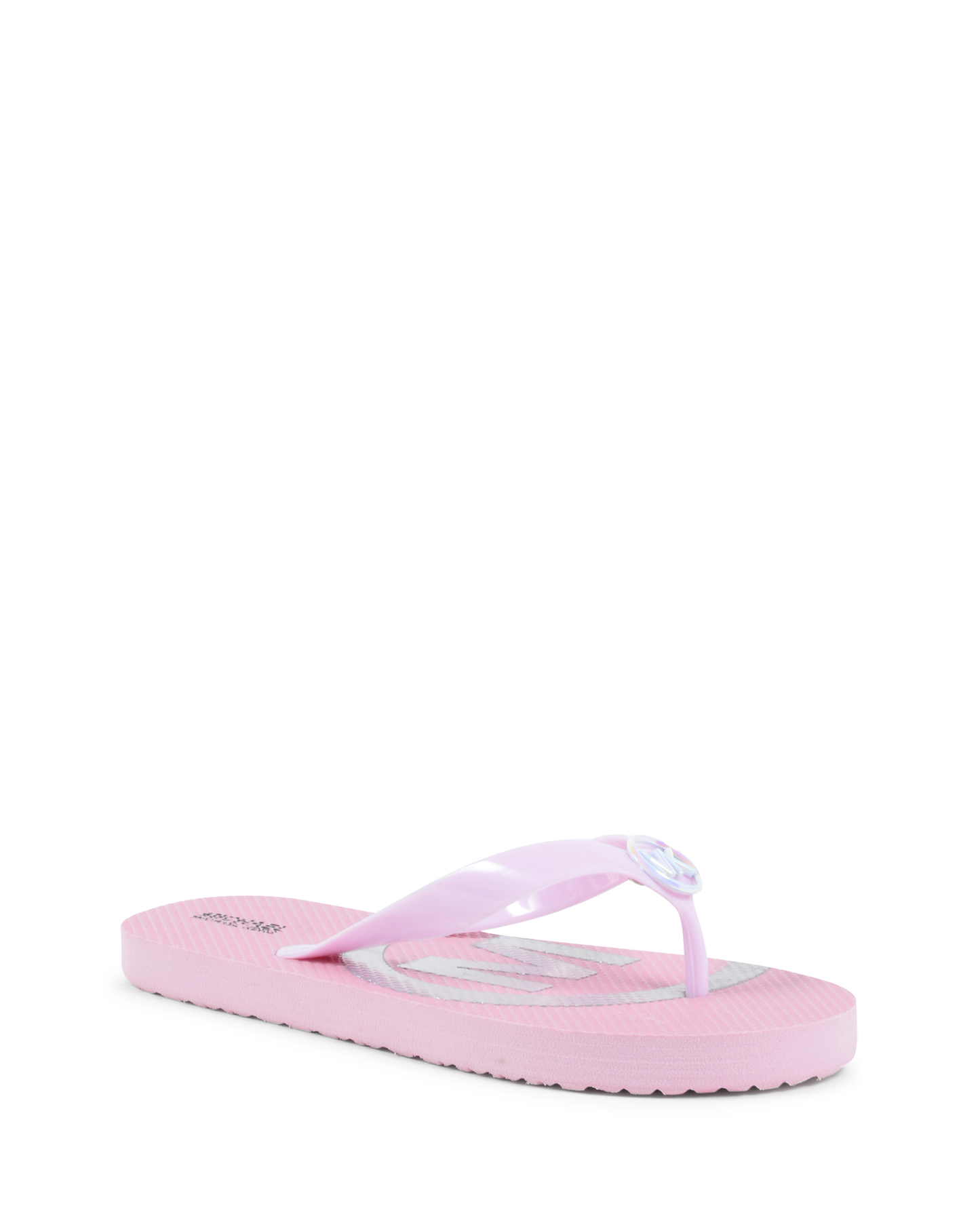 Michael Kors Girls Flip Flop Pink ZIA ENDINE PINK SILVER