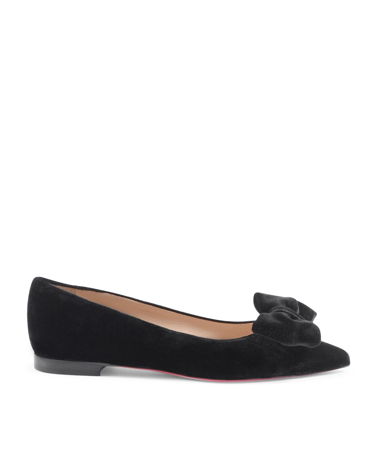 Baby Bow Velvet Ballerina - Black