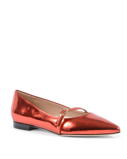 Rock Mirrored Mary Janes - Red