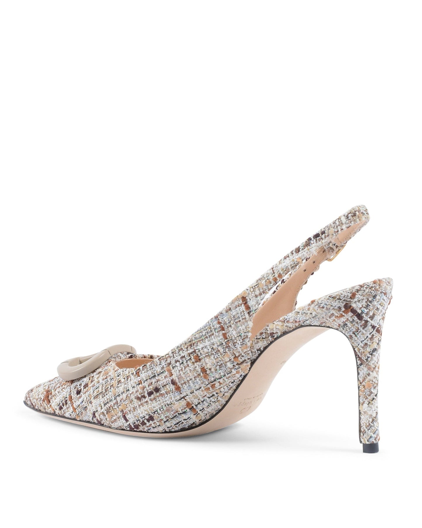 Slinky Boucle Slingback - Brown