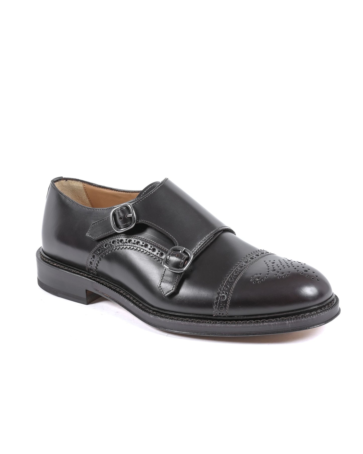 Dee Ocleppo Mens Monk Strap Shoes F3745 ABRASIVATO T MORO