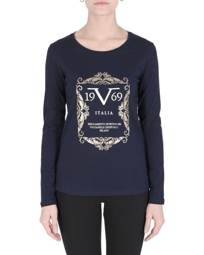 19V69 Italia Womens T-Shirt ANGELICA NAVY BLUE