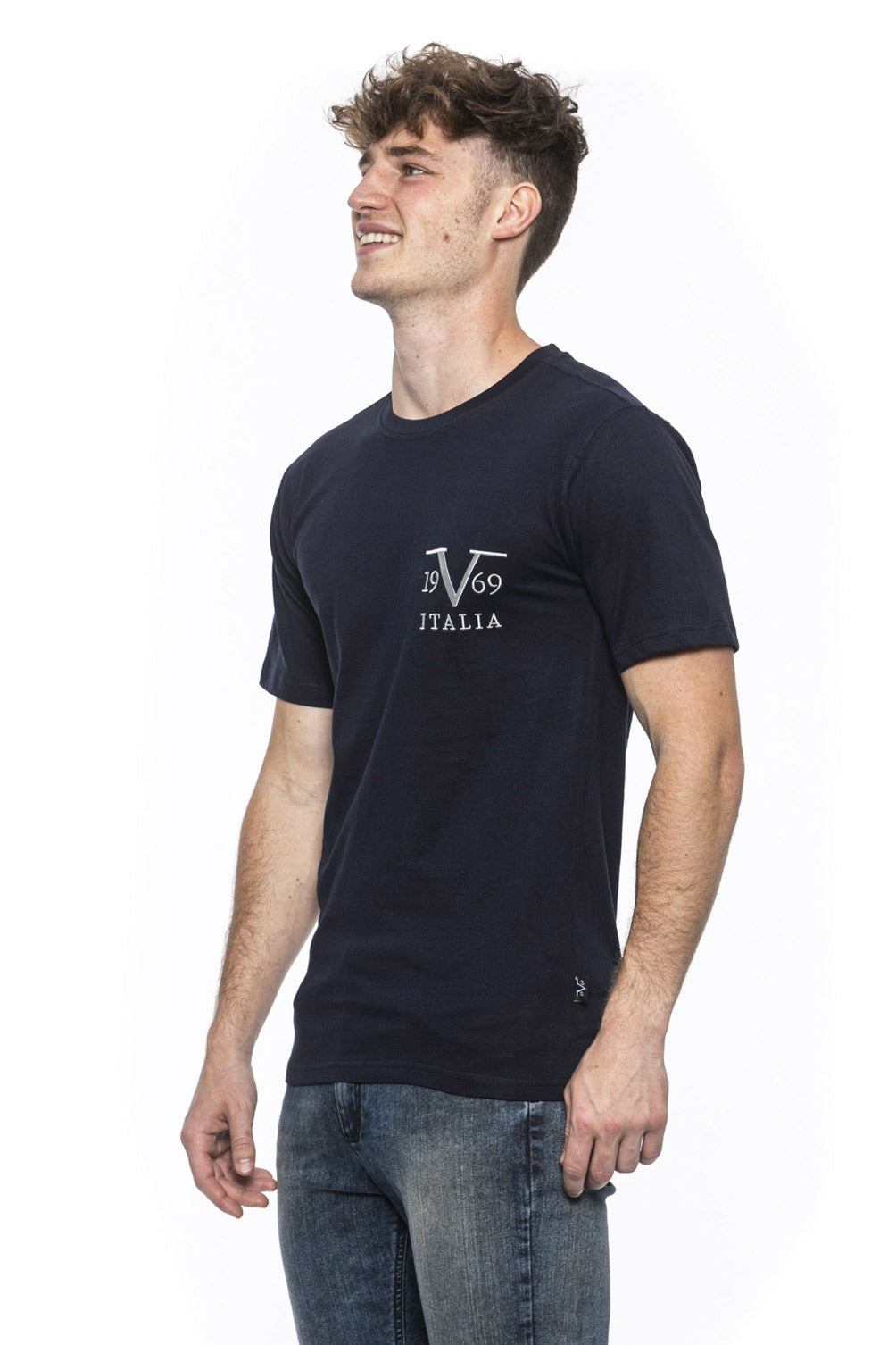 19V69 Italia Mens T-Shirt Blue TROY NAVY BLUE