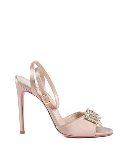 Satin Bow Sandal - Blush