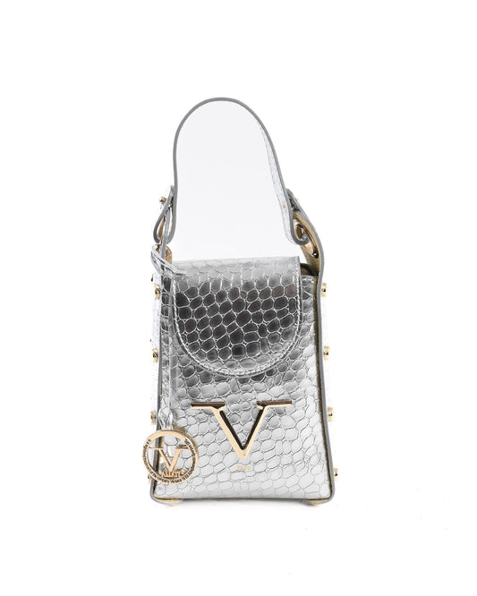 V Italia Womens Mini Bag Silver V16-COC-SLV