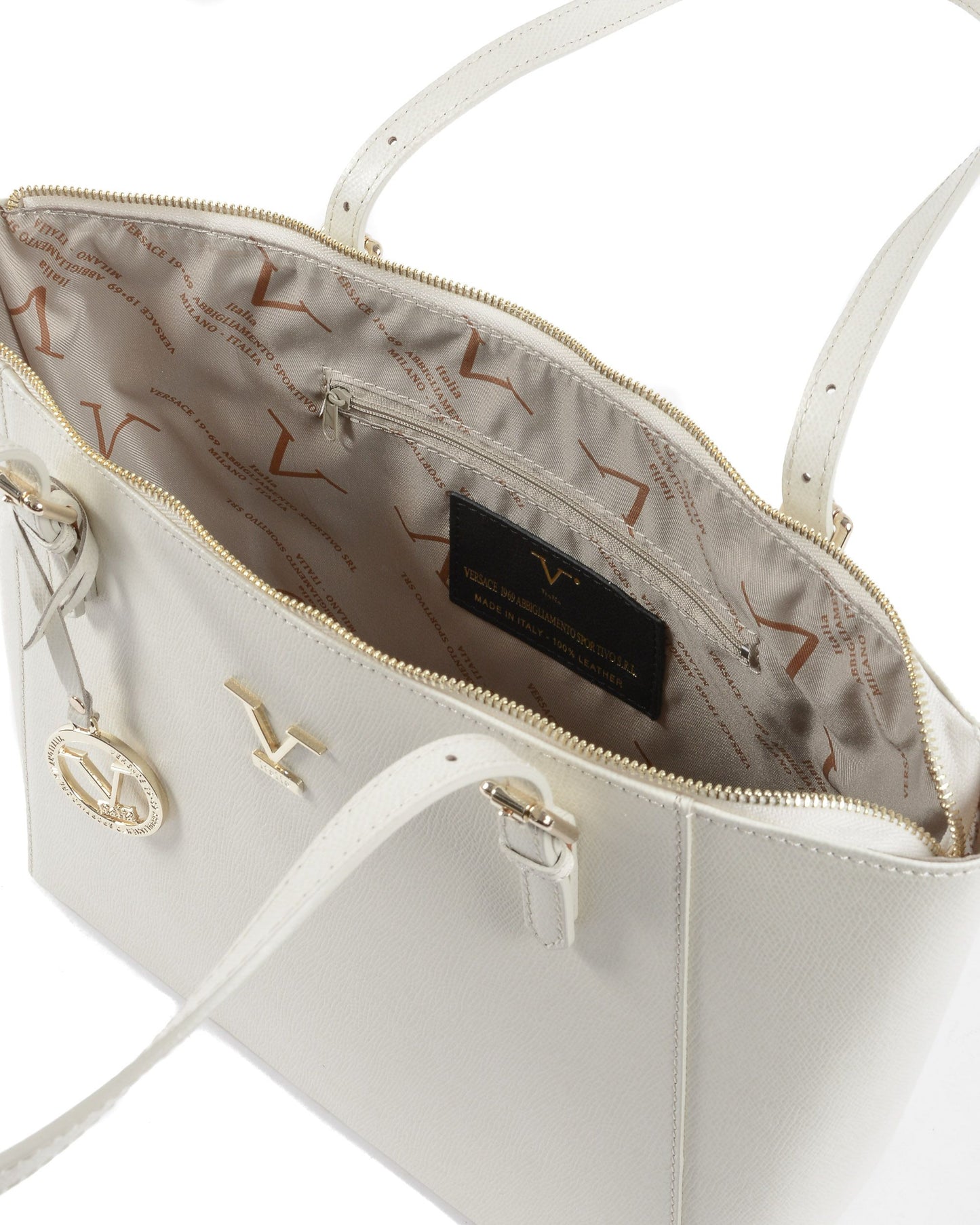 V Italia Womens Handbag V09-G PALMELLATO CREMA