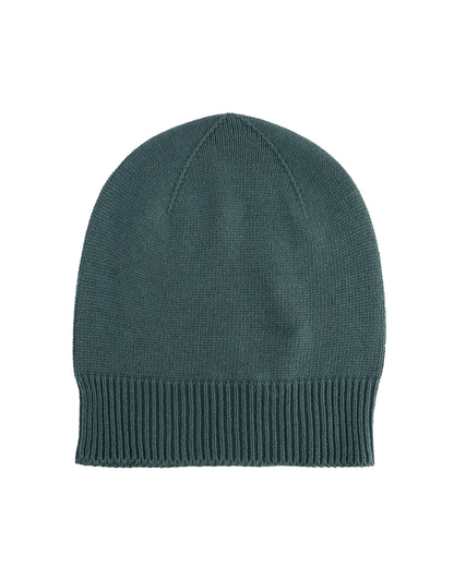 Crown of Edinburgh Cashmere Womens Cuffed Beanie COE 0048 BOTTLE GREEN