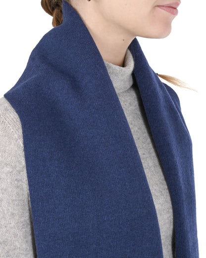 Crown of Edinburgh Cashmere Womens Scarf COE 0049 ROYAL BLUE