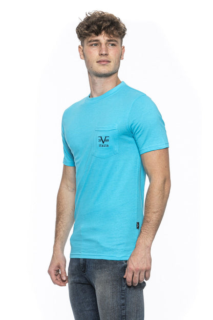 19V69 Italia Mens T-Shirt Light Blue IVAN TURQUOISE