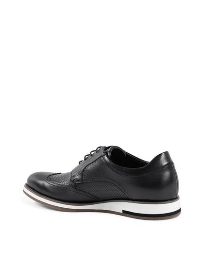 19V69 Italia Mens Brogue Black YO ZD28-H27 BLACK