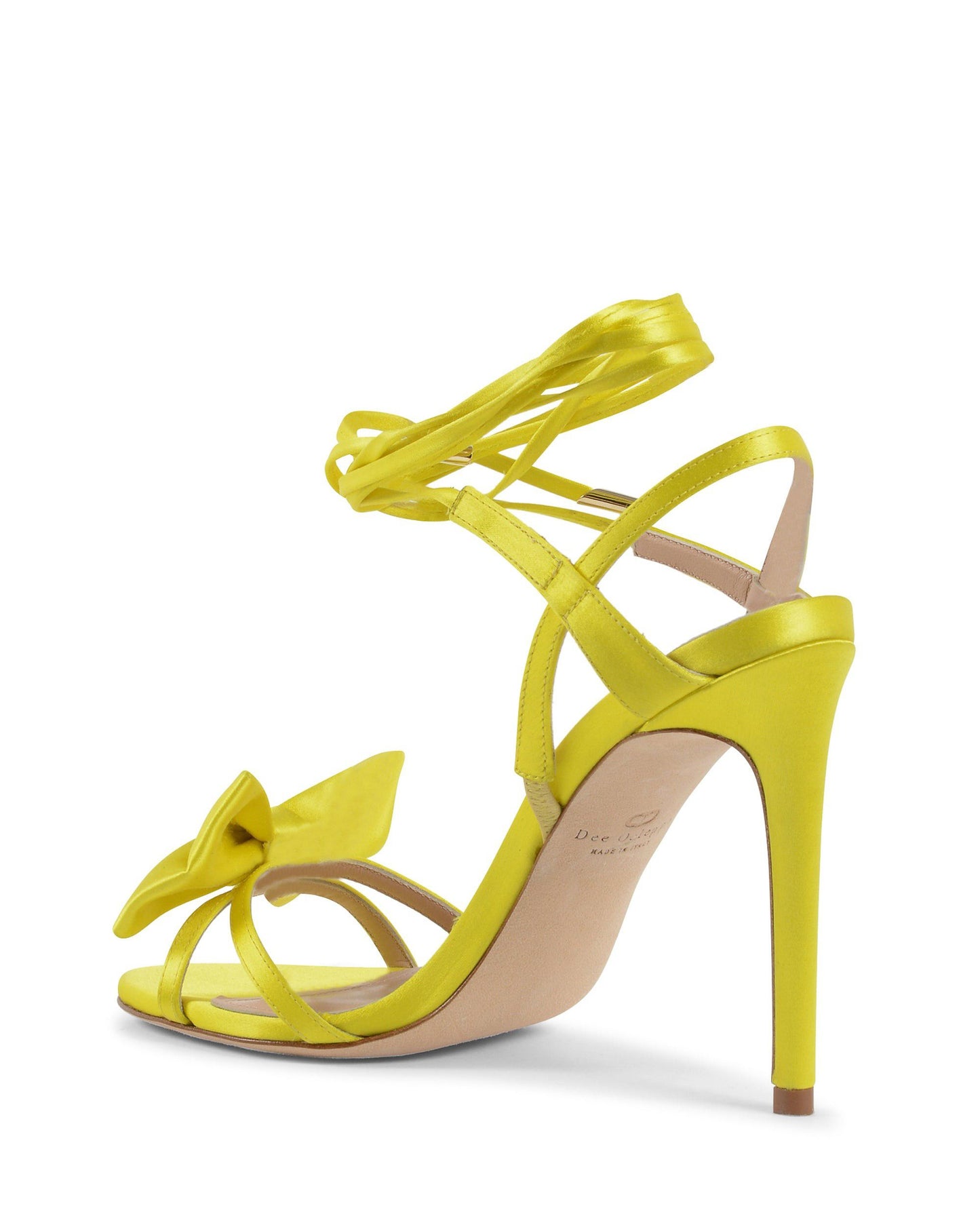 Nancy Satin Sandal - Yellow