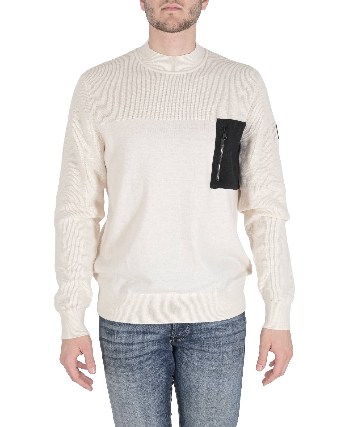 Calvin Klein Mens Pullover White K10K107904YAH