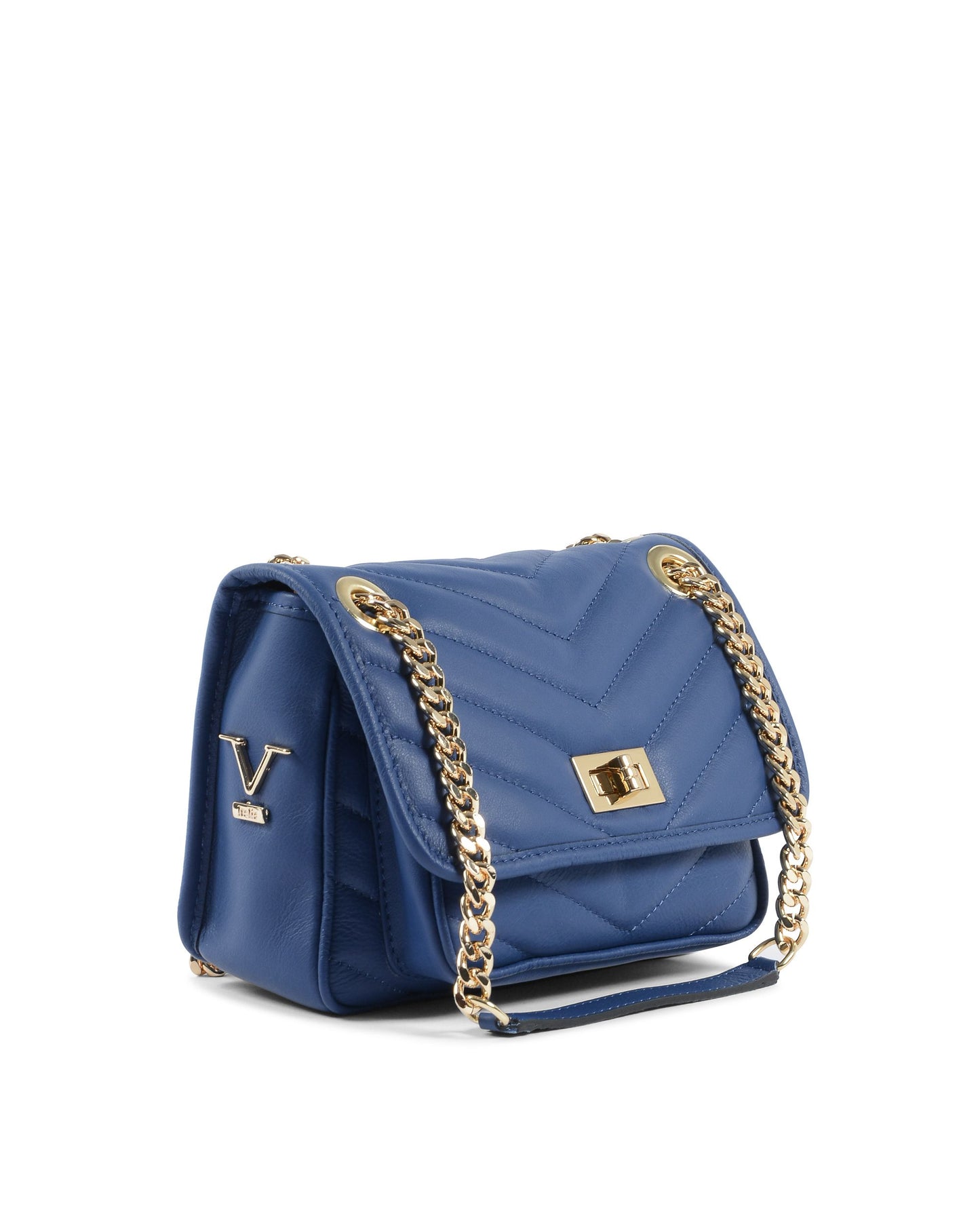 V Italia Womens Handbag Blue 10507 SAUVAGE BLUETTE