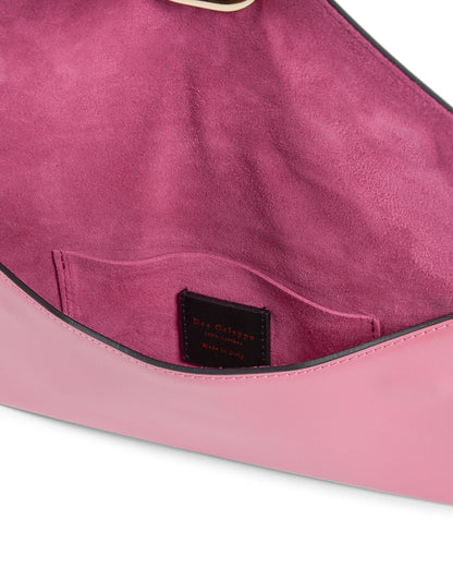 Leather Envelope Clutch Fuxia