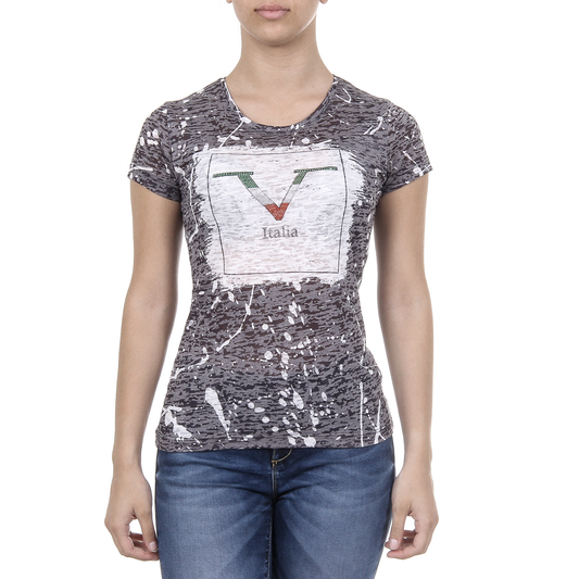 V 1969 Italia Womens T-shirt Short Sleeves Round Neck Multicolor CHARLOTTE