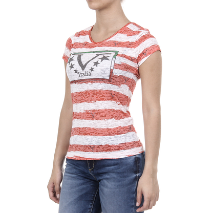 V 1969 Italia Womens T-shirt Short Sleeves Round Neck Multicolor CHARLOTTE