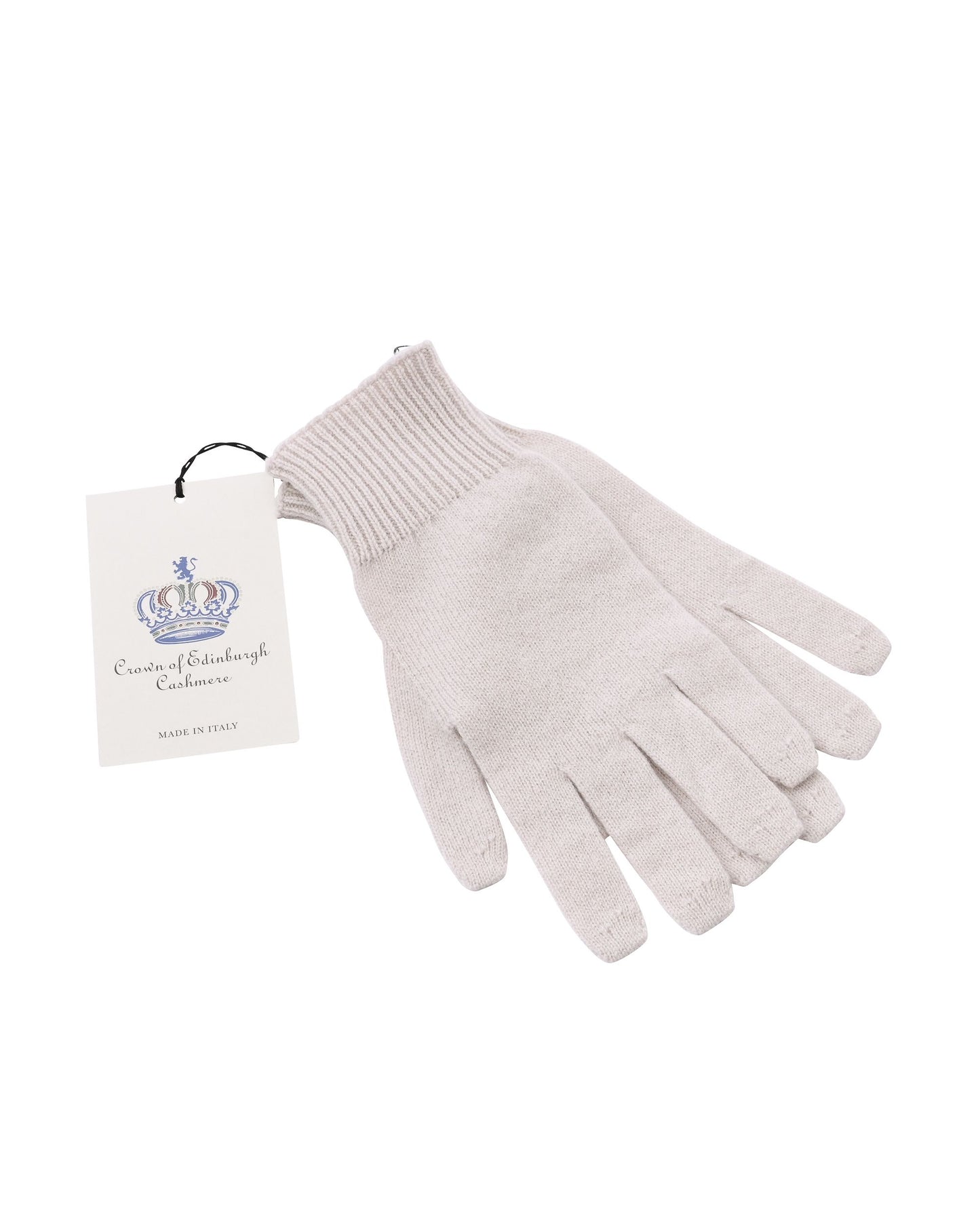 Crown of Edinburgh Cashmere Womens Short Gloves COE 001 MASTICE