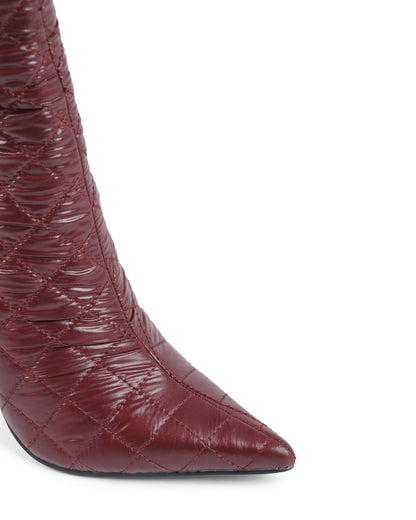 19V69 Italia Womens Ankle Boot Bordeaux HF007 BORDEAUX