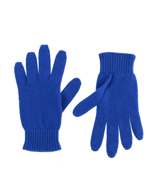 Crown of Edinburgh Cashmere Womens Short Gloves COE 001 ROYAL BLUE