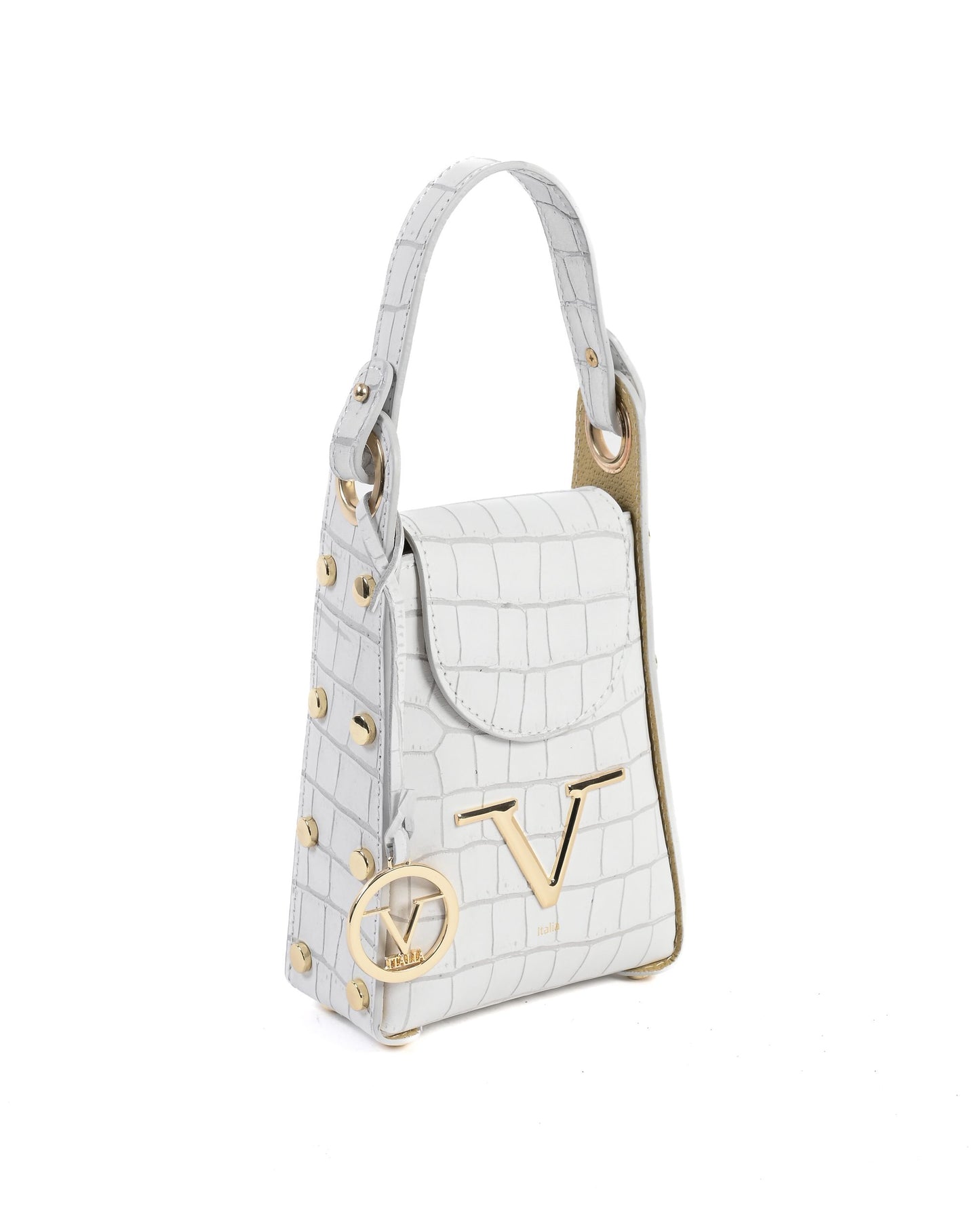 V Italia Womens Mini Bag White V16-COC-WHI