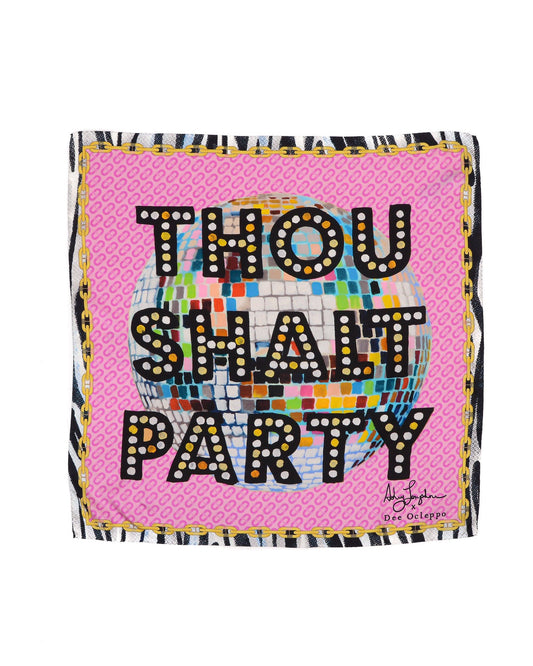 Dee X Ashley Longshore Thou Shalt Party Silk Scarf