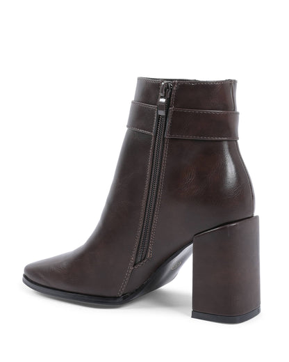 19V69 Italia Womens Ankle Boot Brown X726 MARRONE