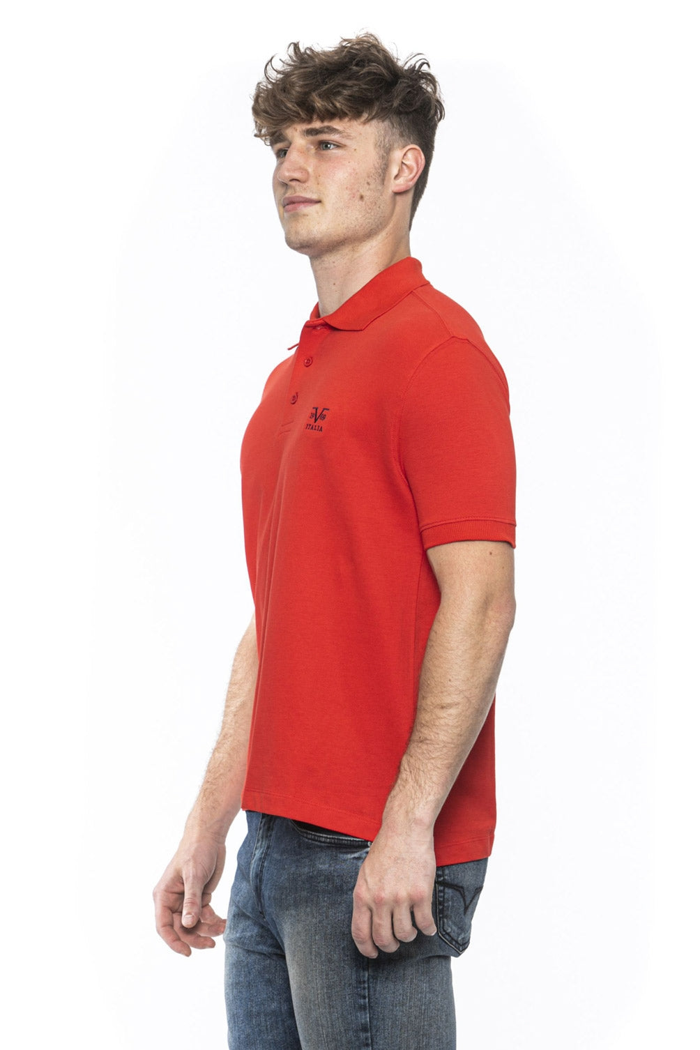 19V69 Italia Mens Polo Red RICAMO RED