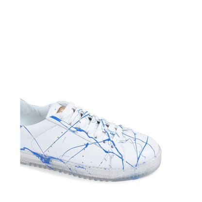 Splatter Sneaker - White Light Blue