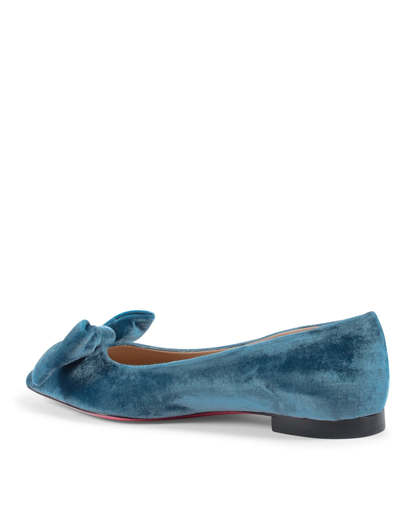 Baby Bow Velvet Ballerina - Sky