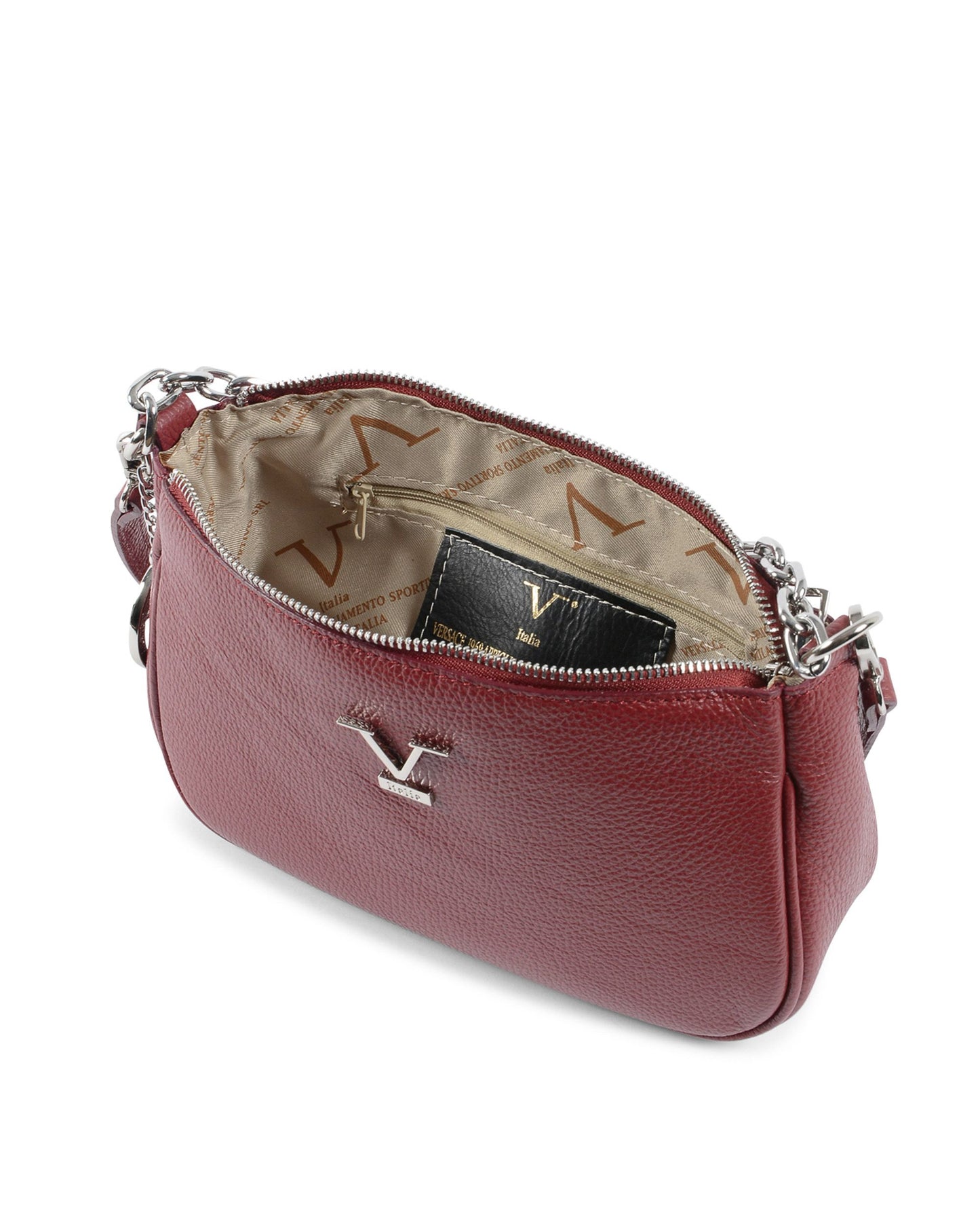 V Italia Womens Handbag Bordeaux VE1735 CERVO BORDEAUX