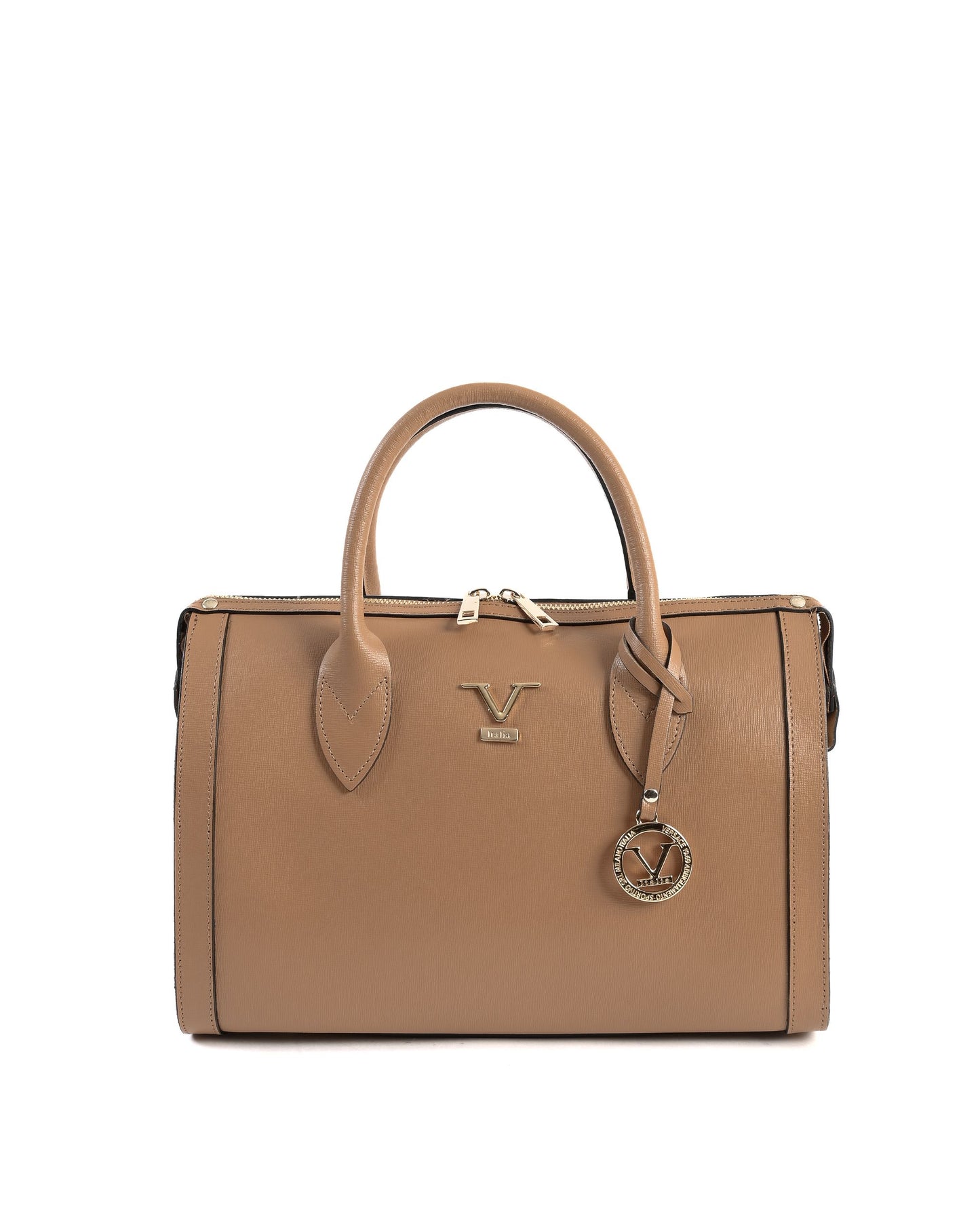 V Italia Womens Handbag Tan V014-G SAFFIANO CUOIO CHIARO