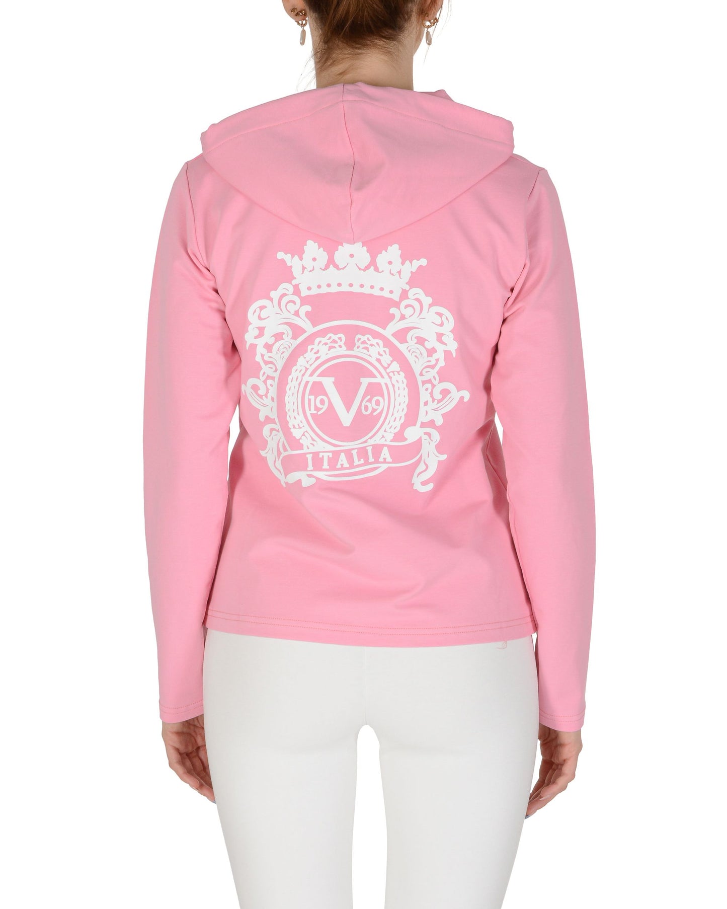 19V69 Italia Womens Hoodie Pink ELEANA HOODIE PINK