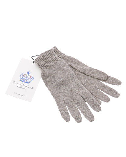 Crown of Edinburgh Cashmere Womens Short Gloves COE 001 TAUPE