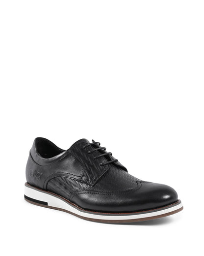 19V69 Italia Mens Brogue Black YO ZD28-H27 BLACK