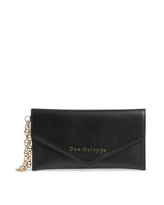 Dee Ocleppo Womens Clutch DC220 LOGO PALMELLATO BLACK