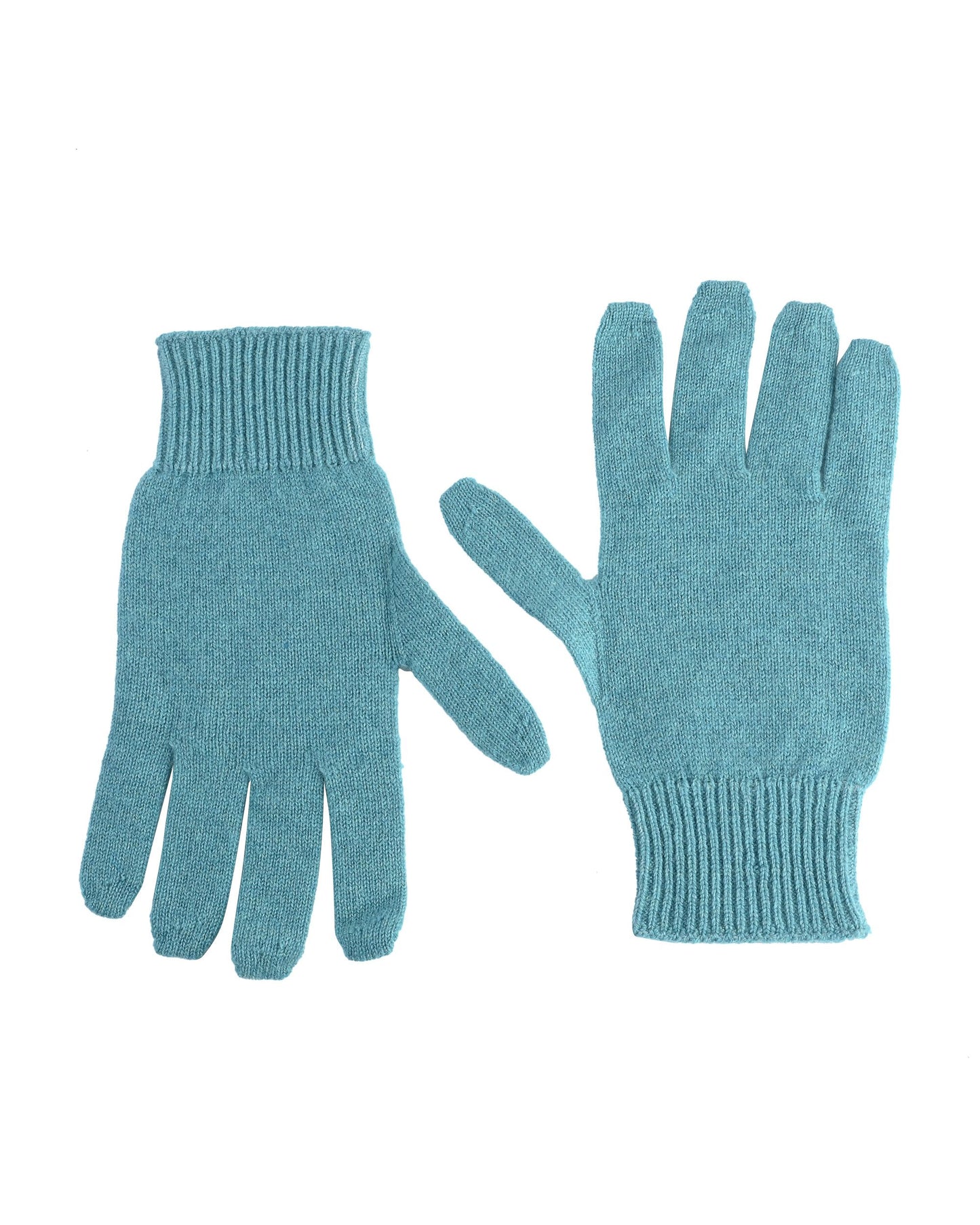 Crown of Edinburgh Cashmere Womens Short Gloves COE 001 LIGHT BLUE