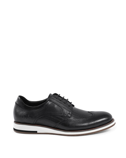 19V69 Italia Mens Brogue Black YO ZD28-H27 BLACK