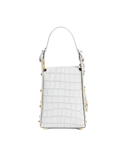 V Italia Womens Mini Bag White V16-COC-WHI