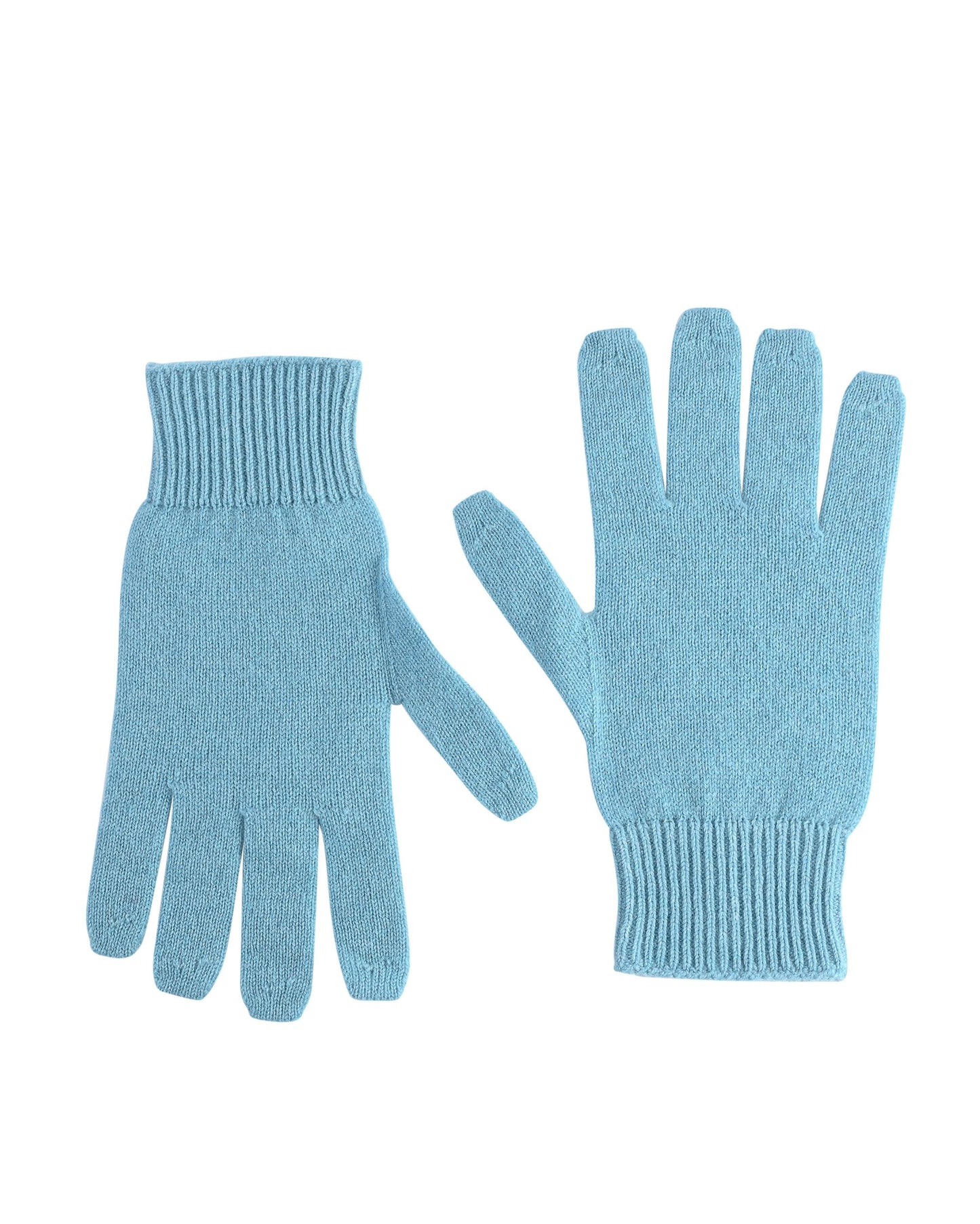 Crown of Edinburgh Cashmere Womens Short Gloves COE 001 BABY  BLUE