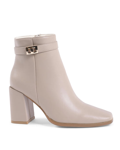 19V69 Italia Womens Ankle Boot Beige X730 BEIGE