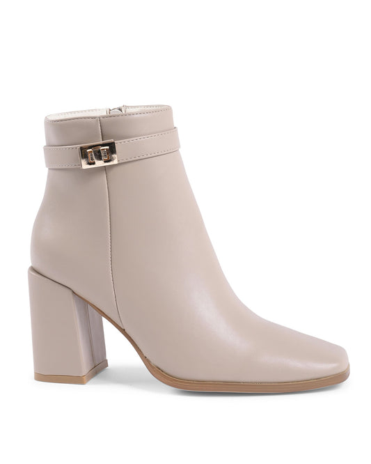 19V69 Italia Womens Ankle Boot Beige X730 BEIGE