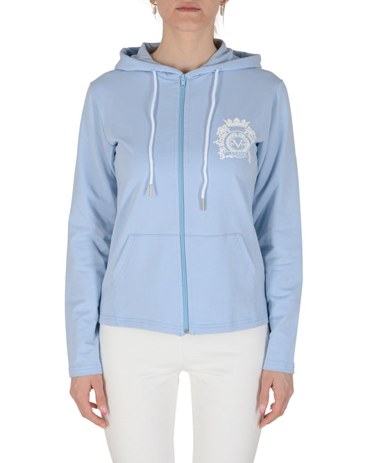 19V69 Italia Womens Hoodie Light Blue ELEANA HOODIE LIGHT BLUE